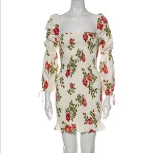 Reformation “Jolie” Linen Floral Sheath Dress